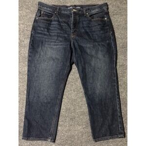 Old Navy Womens Sz 16 Dark Wash Denim Jeans  Slouchy‎ Straight High Rise